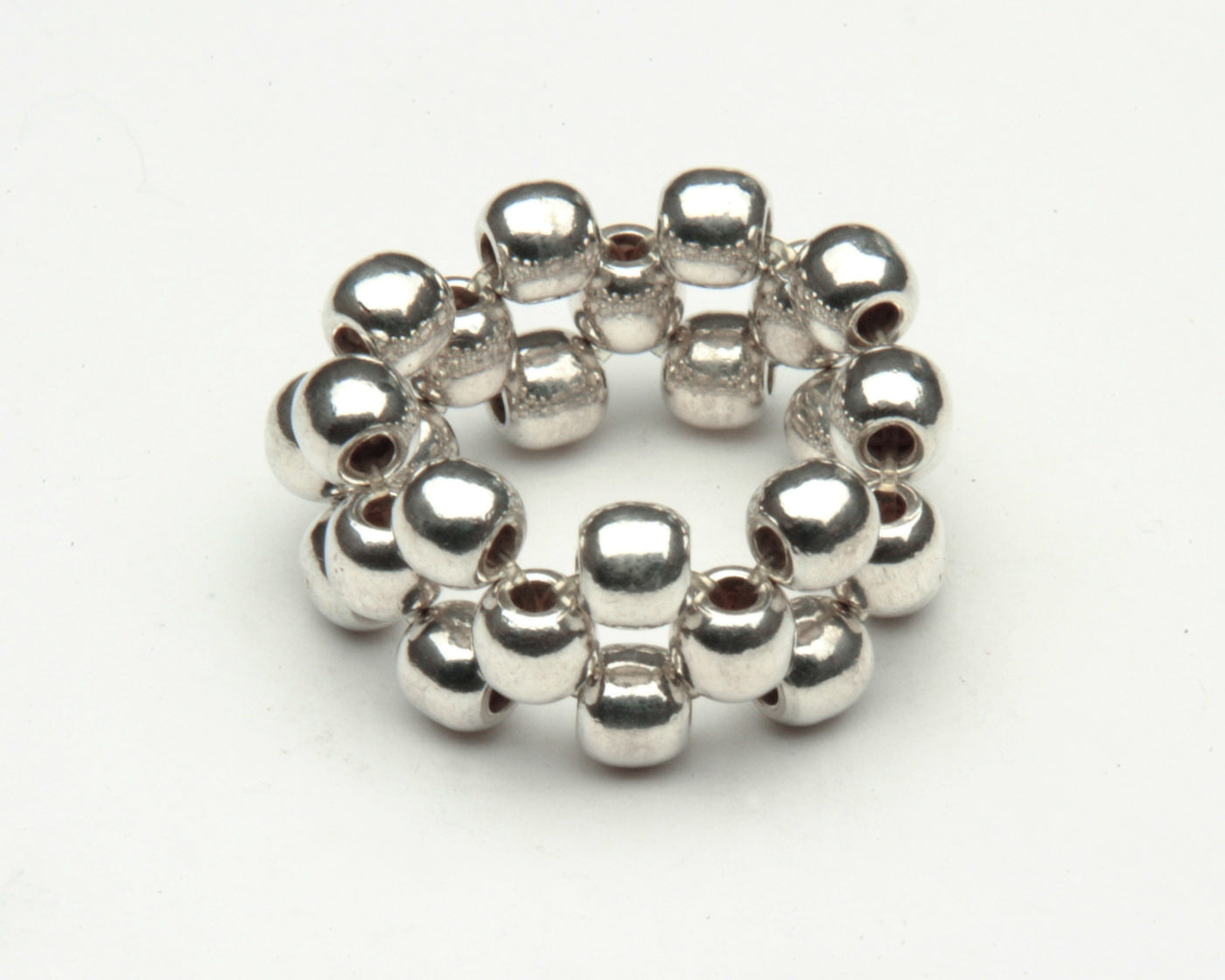 ELASTIC BEADS RING 3 LINES