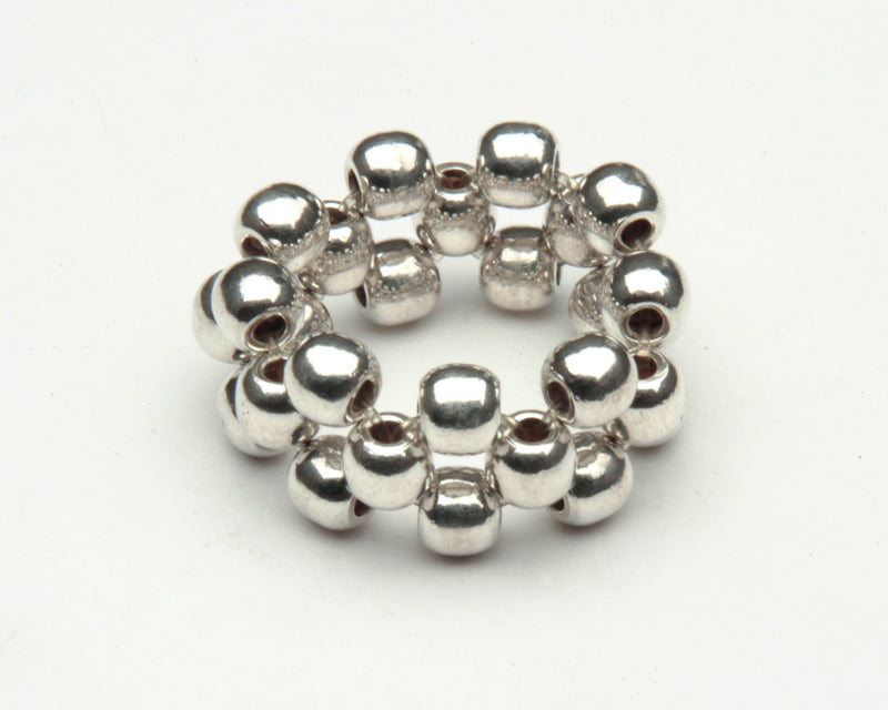 ELASTIC BEADS RING 3 LINES